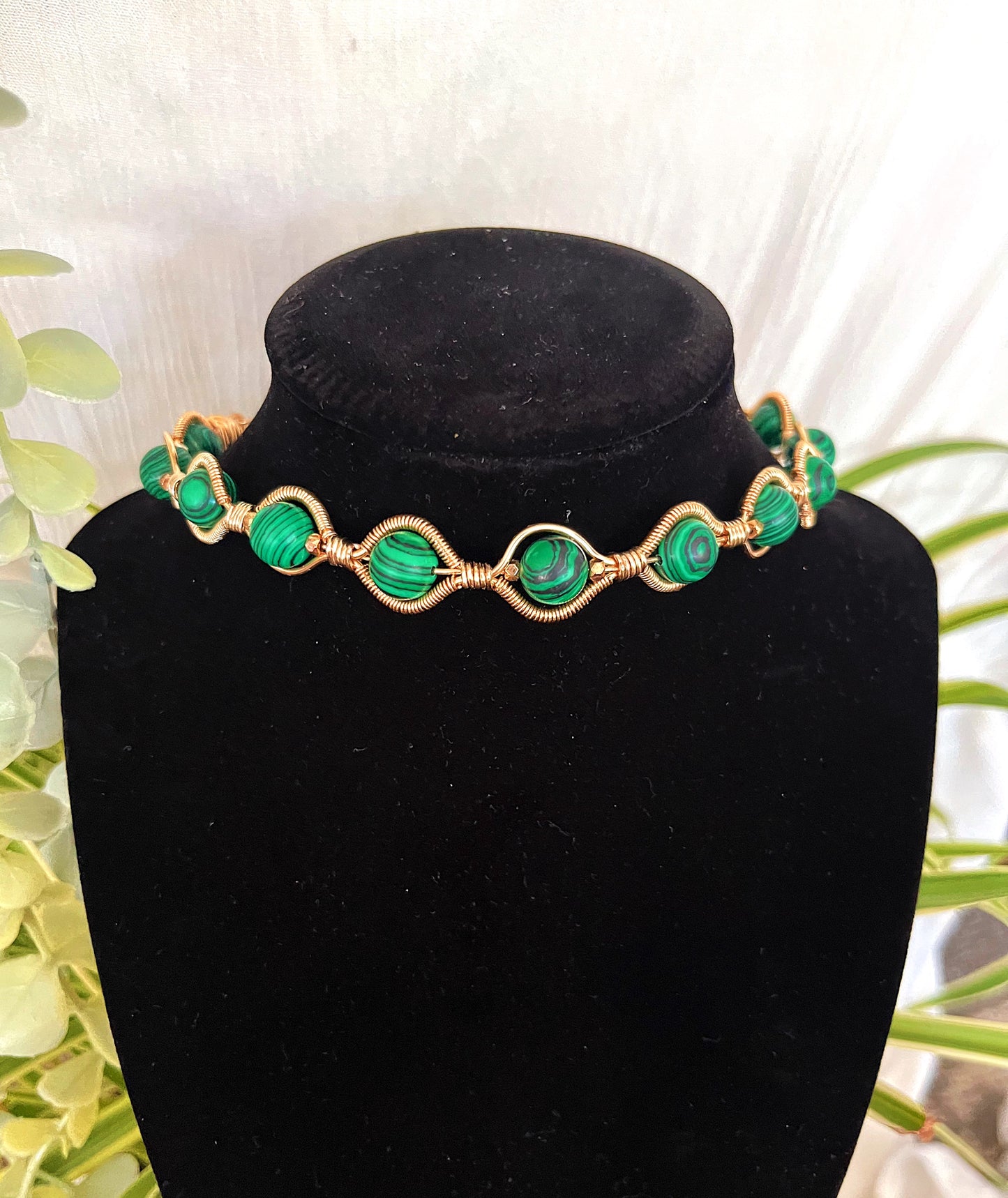 Synthetic Malachite Choker