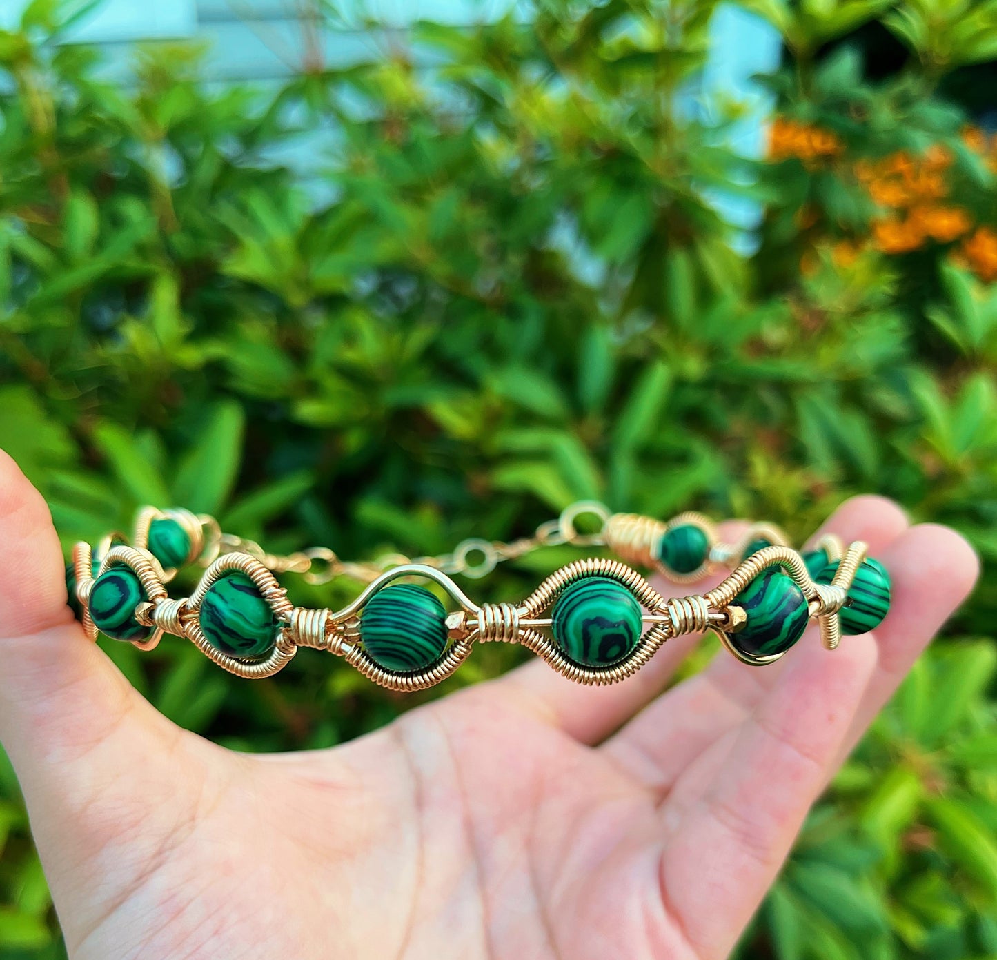 Synthetic Malachite Choker